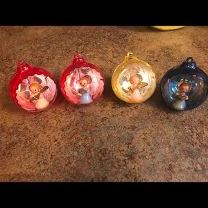 Vintage mid century Christmas ornaments
